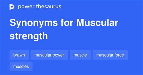 synonym for muscular|synonyms for muscular strength.